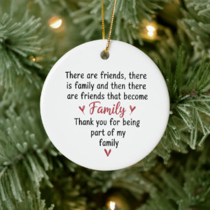 Family Christmas 2025 Gifts for Family Friends Ceramic Ornament