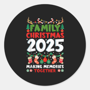 Family Christmas 2025 Matching Family Christmas Xm Classic Round Sticker