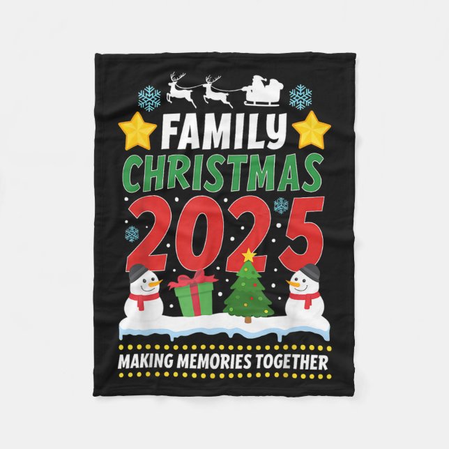Family Christmas 2025 Matching Family Christmas Xm Fleece Blanket (Front)