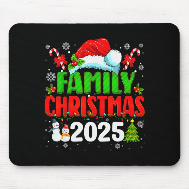 Family Christmas 2025 Matching Outfit Santa Squad  Mouse Pad (Front)