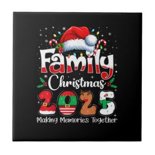 Family Christmas 2025 Matching Outfit Squad Santa Ceramic Tile