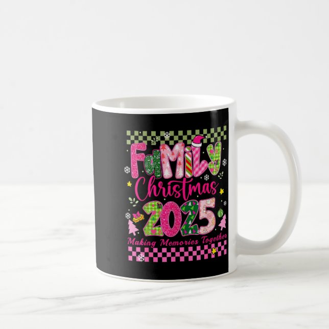 Family Christmas 2025 Matching Outfit Squad Santa  Coffee Mug (Right)