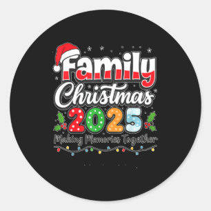 Family Christmas 2025 Matching Outfit Xmas Squad S Classic Round Sticker