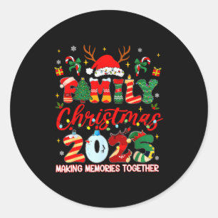 Family Christmas 2025 Matching Outfit Xmas Squad S Classic Round Sticker