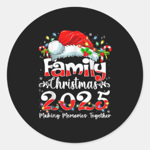 Family Christmas 2025 Matching Outfit Xmas Squad S Classic Round Sticker