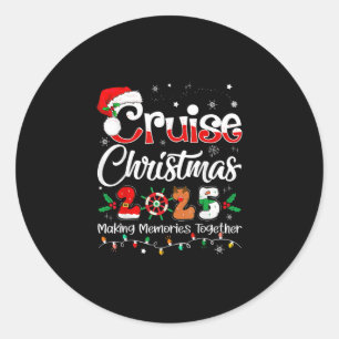 Family Christmas 2025 Matching Outfit Xmas Squad S Classic Round Sticker