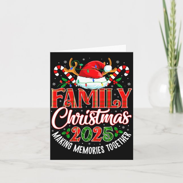 Family Christmas 2025 Matching Pajama Xmas Squad  Card (Front)