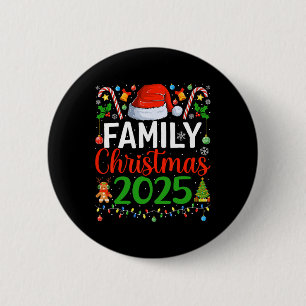 Family Christmas 2025 Matching Pyjamas Xmas Family 6 Cm Round Badge