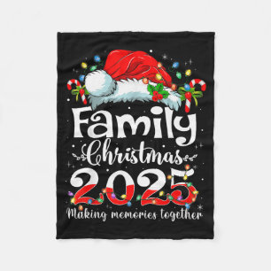 Family Christmas 2025 Matching Squad Santa Elf Fun Fleece Blanket