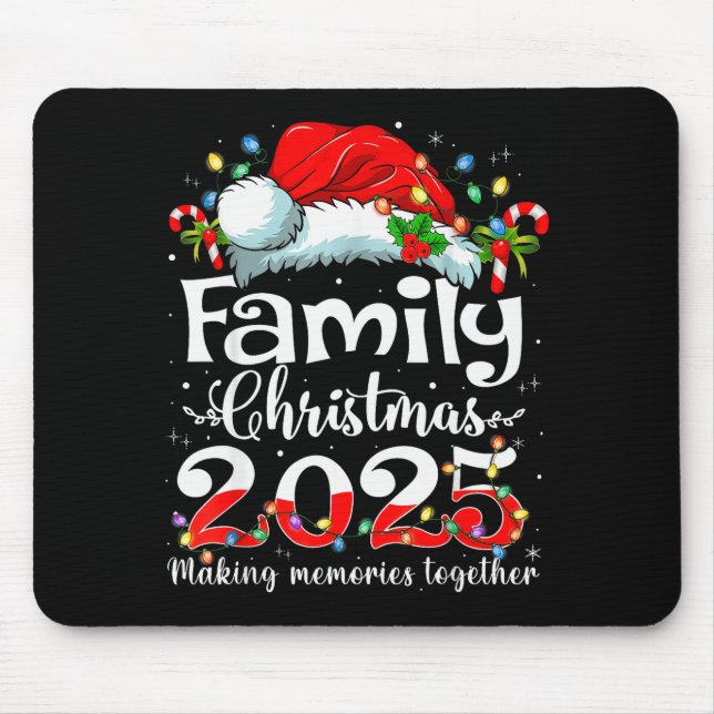 Family Christmas 2025 Matching Squad Santa Elf Fun Mouse Pad (Front)