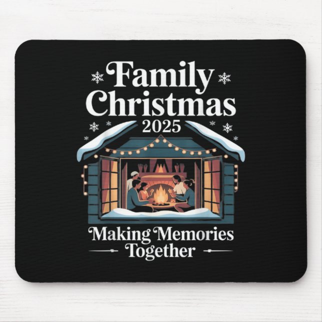 Family Christmas 2025 Matching Squad Santa Elf Fun Mouse Pad (Front)