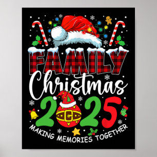 Family Christmas 2025 Matching Squad Santa Elf Fun Poster