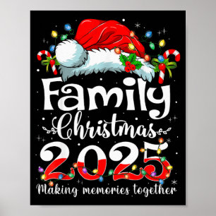 Family Christmas 2025 Matching Squad Santa Elf Fun Poster