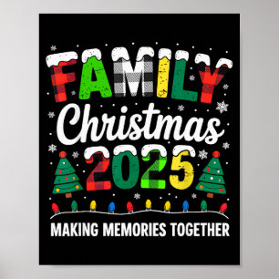 Family Christmas 2025 Matching Squad Santa Red Pla Poster