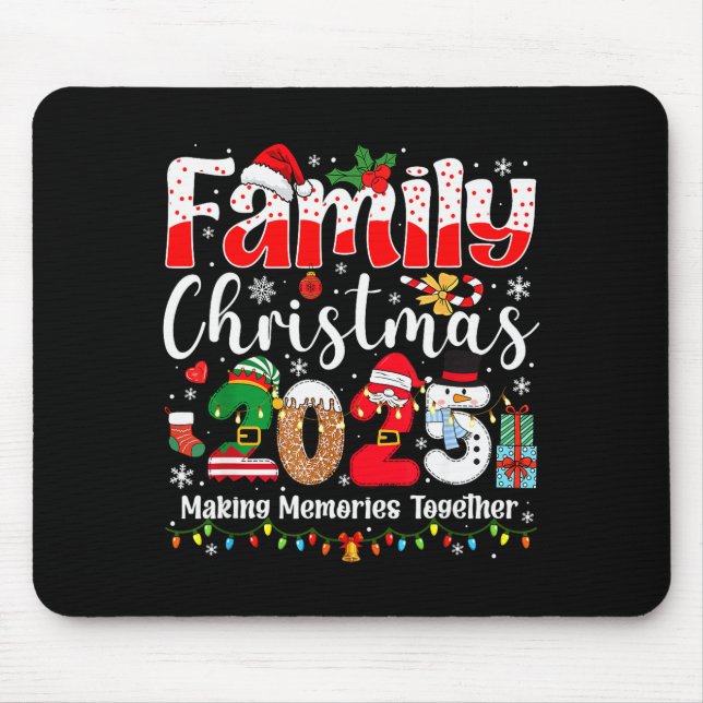 Family Christmas 2025 Matching Squad Santa Xmas Li Mouse Pad (Front)