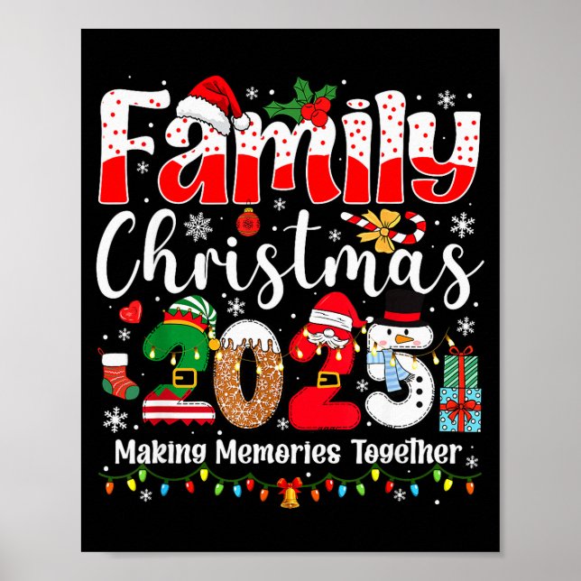 Family Christmas 2025 Matching Squad Santa Xmas Li Poster (Front)