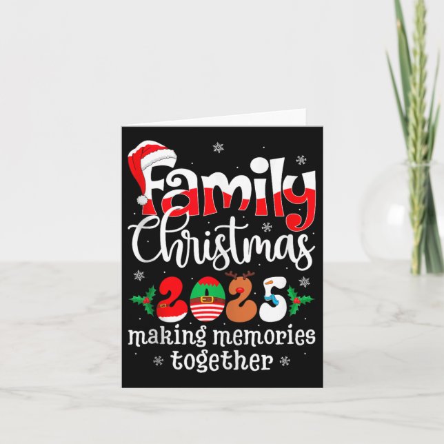 Family Christmas 2025 Matching Xmas Pajamas Christ Card (Front)