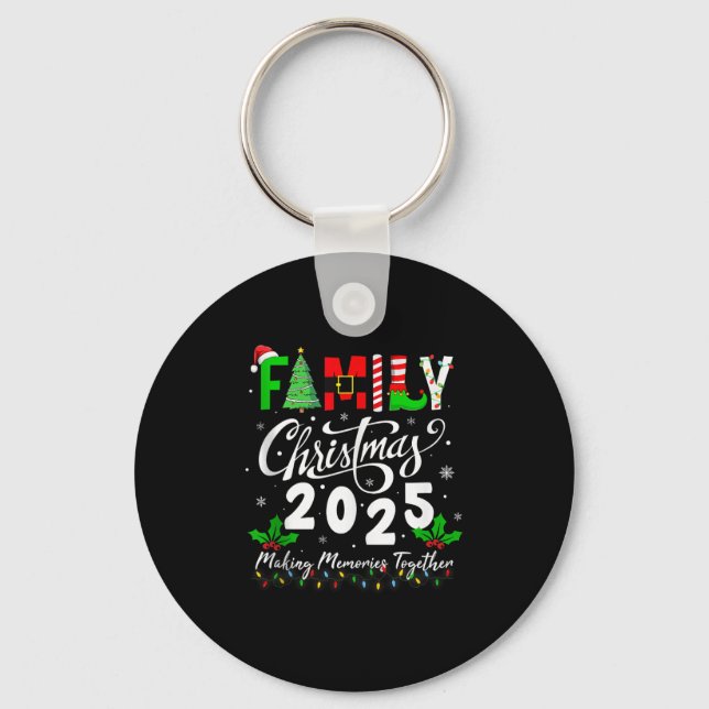 Family Christmas 2025 Matching Xmas Pajamas Christ Key Ring (Front)