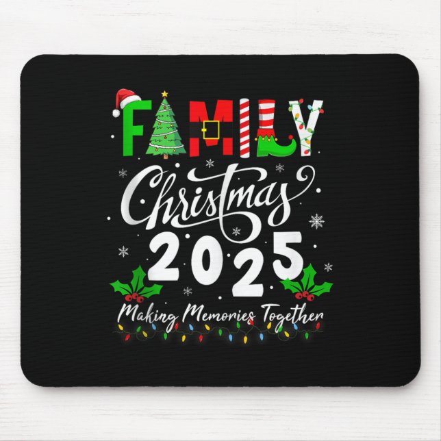 Family Christmas 2025 Matching Xmas Pajamas Christ Mouse Pad (Front)
