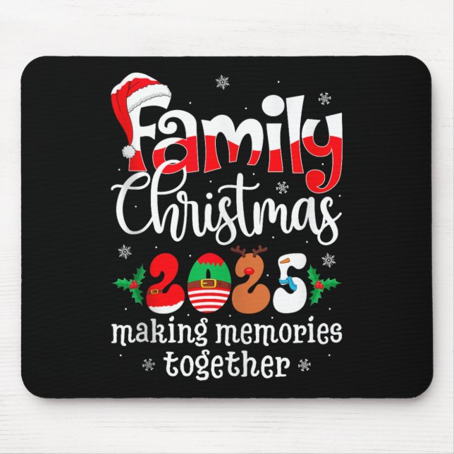 Family Christmas 2025 Matching Xmas Pajamas Christ Mouse Pad (Front)