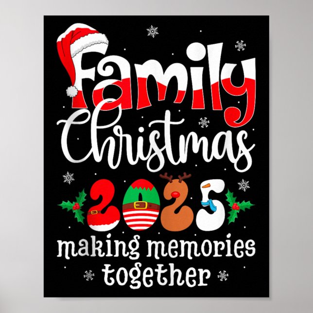 Family Christmas 2025 Matching Xmas Pajamas Christ Poster (Front)