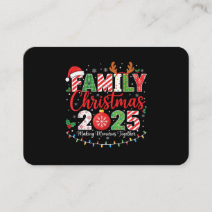 Family Christmas 2025 Pajamas Outfit Matching Business Card