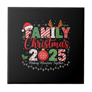 Family Christmas 2025 Pajamas Outfit Matching Ceramic Tile