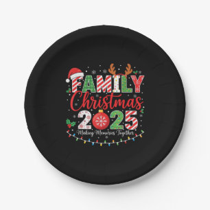 Family Christmas 2025 Pajamas Outfit Matching Paper Plate