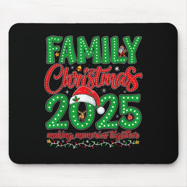 Family Christmas 2025 Squad Santa Elf Xmas Matchin Mouse Pad (Front)
