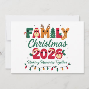 Family Christmas 2026 Making Memories Together Invitation