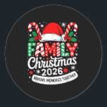 Family Christmas 2026 Matching Costume Together Xm Classic Round Sticker<br><div class="desc">Family Christmas 2026 Matching Costume Together Xmas Squad _1</div>