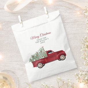 Family Christmas Antique Pickup Truck Xmas Tree Favour Bag