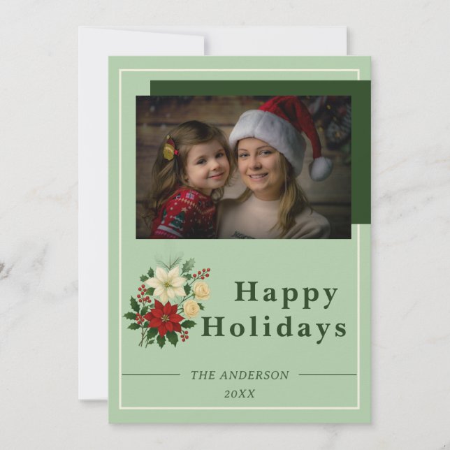 “Family Christmas Card | Happy Holidays Photo Card (Front)