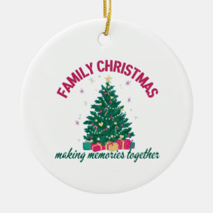 Family Christmas Ceramic Ornament