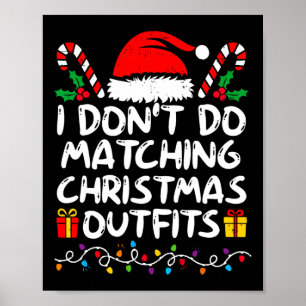 Family Christmas Couples I Don't Do Matching Chris Poster