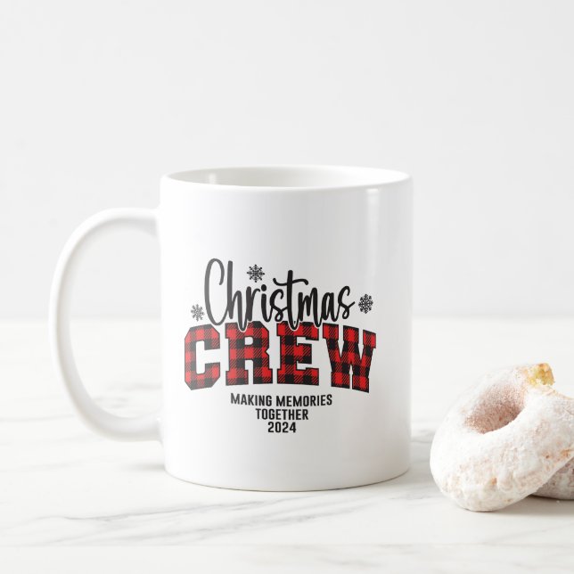 Family Christmas Crew 2024 T-Shirt Coffee Mug (With Donut)