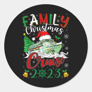 Family Christmas Cruise 2023 Merry Cruisemas Boat Classic Round Sticker