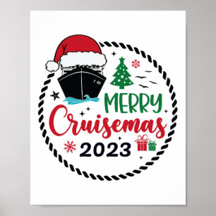 Family Christmas Cruise 2023 Merry Cruisemas Xmas Poster