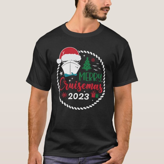 Family Christmas Cruise 2023 Merry Cruisemas Xmas  T-Shirt (Front)