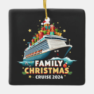 Family Christmas Cruise 2024 Matching Outfit Ceramic Ornament