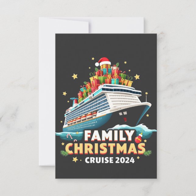 Family Christmas Cruise 2024 Matching Outfit Thank You Card (Front)