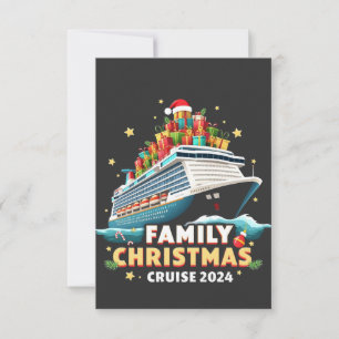 Family Christmas Cruise 2024 Matching Outfit Thank You Card