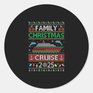 Family Christmas Cruise 2025 Cruise Squad Family M Classic Round Sticker