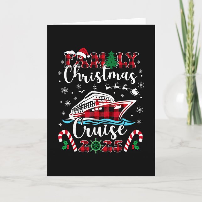 Family Christmas Cruise 2025 Matching Family Cruis Card (Front)