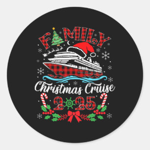 Family Christmas Cruise 2025 Matching Family Cruis Classic Round Sticker