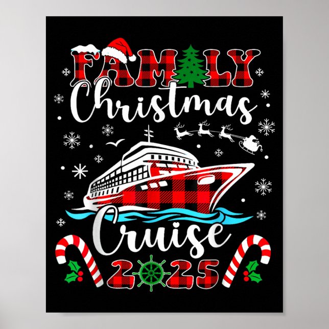 Family Christmas Cruise 2025 Matching Family Cruis Poster (Front)