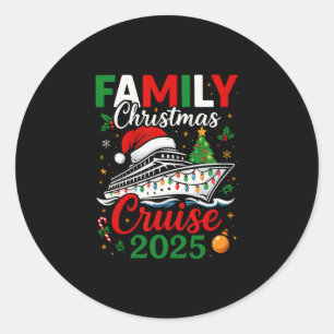 Family Christmas Cruise 2025 Matching Group Cruise Classic Round Sticker