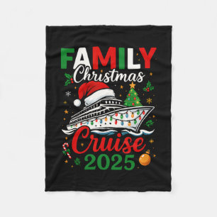 Family Christmas Cruise 2025 Matching Group Cruise Fleece Blanket