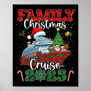 Family Christmas Cruise 2025 Matching Group Cruise Poster