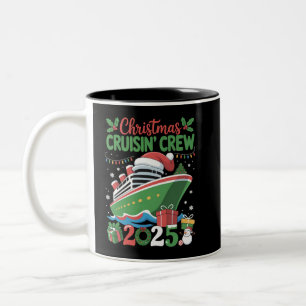 Family Christmas Cruise 2025 Matching Holiday Xmas Two-Tone Coffee Mug